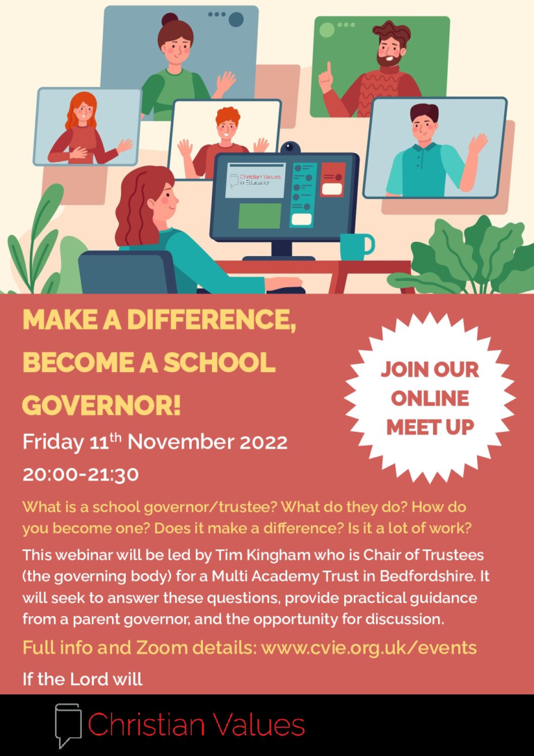 Online ‘Meet-Up’: State Education – Make a Difference, Become a School Governor! (November 2022)